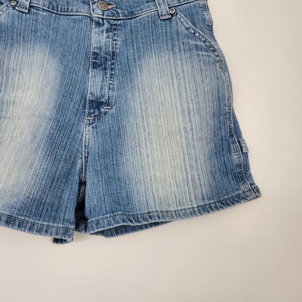 Vintage Riveted by Lee Mid Wash Denim Jean Shorts High Waisted Jorts